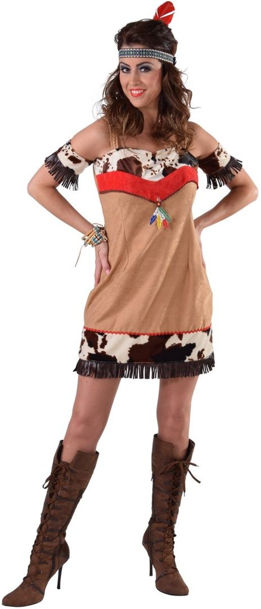 Indiaan Kostuum | Indiaanse Squaw Wilde Wigwam | Vrouw | XXL | Carnaval kostuum | Verkleedkleding